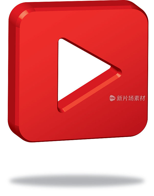 Dimensional Play Button Icon